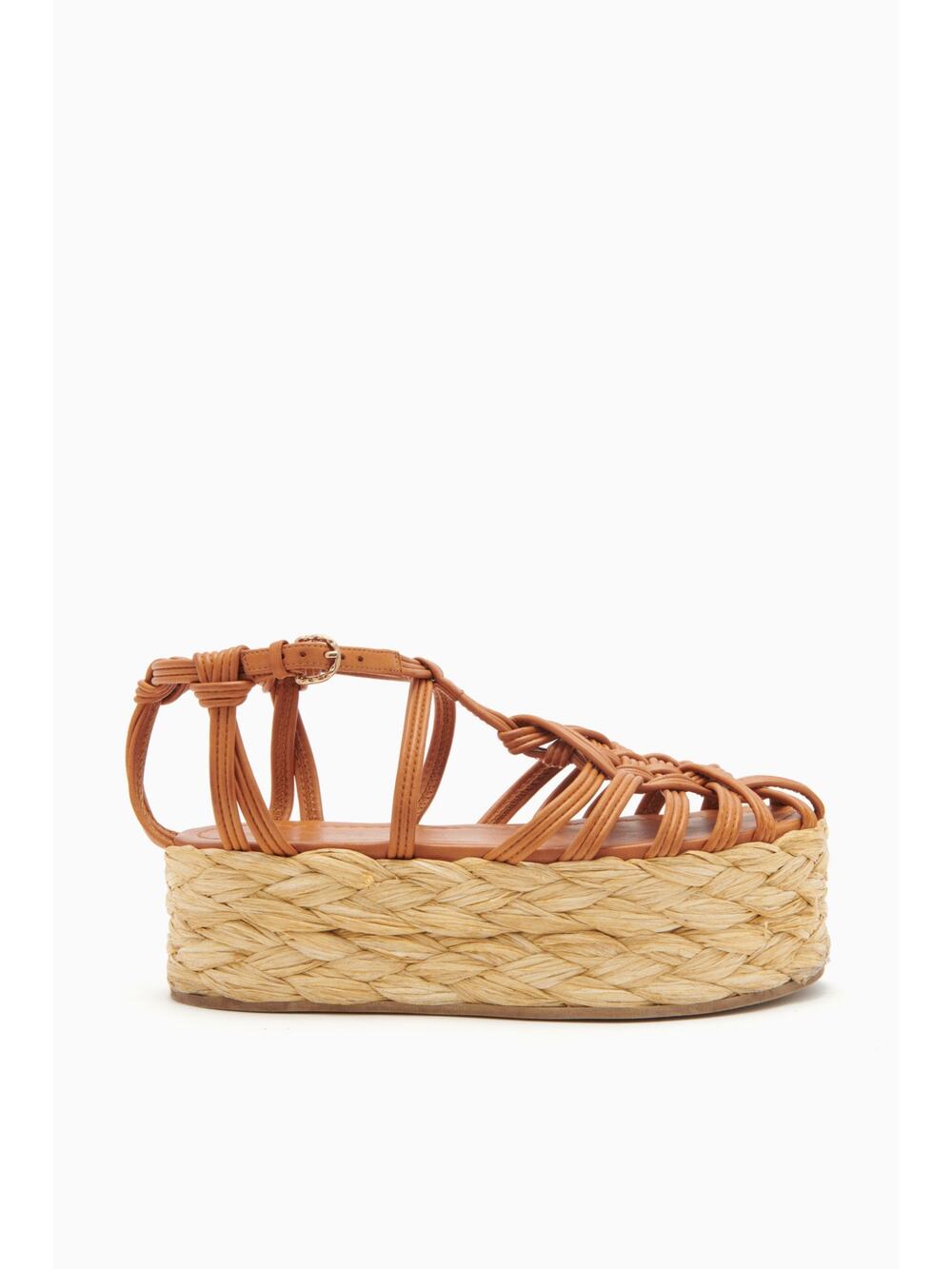Ulla Johnson Tan Braided Platform Espadrille Sandals